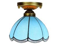 YFDGD Lampada Da Soffitto In Vetro Colorato In Stile Tiffany, Stile Barocco Mediterraneo, Corridoio, Camera Da Letto, Scale, Illuminazione Domestica(E 20cm)