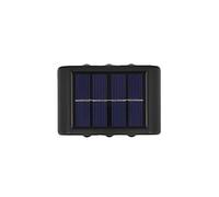 YFDGD L'energia Solare Del LED Accende La Decorazione Della Parete Esterna Che Illumina La Lampada Solare For La Piattaforma Iarda Del Patio Del Giardino Alta Luminosità(6LED-Warm,2pcs)