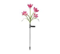 YFDGD Luci Giardino Esterni Luci solari da esterno for giardino e orto Decorazioni natalizie Lampade da prato a giglio a 7 colori impermeabili(Pink)