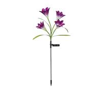 YFDGD Luci Giardino Esterni Luci solari da esterno for giardino e orto Decorazioni natalizie Lampade da prato a giglio a 7 colori impermeabili(Purple)