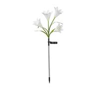 YFDGD Luci Giardino Esterni Luci solari da esterno for giardino e orto Decorazioni natalizie Lampade da prato a giglio a 7 colori impermeabili(White)