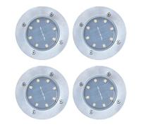 YFDGD Luci Palo Giardino All'aperto 4 Pezzi Lampada Da Terra A LED Solare For Esterni, Luce Da Prato, Lampade Interrate Impermeabili For La Decorazione Del Prato, Giardino, Terrazza, Cortile