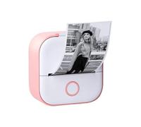 YFDGD Macchina Creare Etichette Mini Stampante Termica Portatile T02 For Etichette Tascabile Macchina For Adesive Autoadesive Fai-da-te Varie Di Carta(Pink-Set 7)