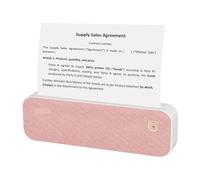 YFDGD Macchina Creare Etichette Stampante For Carta A4 Wireless A Trasferimento Termico Diretto Mini Fotografica Mobile Supporto A4/2''/3''/4'' Larghezza(Pink)