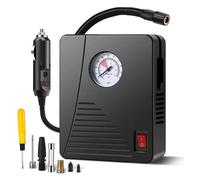 YFDGD Mini Pompa di Aria for Auto da 96 W Gonfiatore for Pneumatici 12 V Compressore Elettrico Portatile for con Manometro Digitale Moto Rapido Sforzo