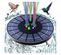 YFDGD Pompa ad Acqua for Fontana Solare con luci a LED a Colori for Bagno for Uccelli Ugello Rotante da 6 W for stagni da Giardino Serbatoio for Pesci da Piscina Gioco d'Acqua Giardino(General 16cm)