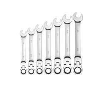 YFDGD Set Di Chiavi A Cricchetto Flex-Head, Realizzate In Cr-V, Kit Di Chiavi Combinate Con Testa Girevole Standard SAE Da 1/4" A 3/4" Efficienza Precisione(7pcs)