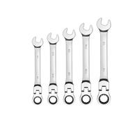 YFDGD Set Di Chiavi A Cricchetto Flex-Head, Realizzate In Cr-V, Kit Di Chiavi Combinate Con Testa Girevole Standard SAE Da 1/4" A 3/4" Efficienza Precisione(5pcs)