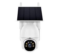 YFDGD Smart 2MP Solar Camera Wireless PTZ Outdoor Sorveglianza impermeabile WiFi IP Security Color Light for la casa Immagini Nitide Facile Usare(No Battery)