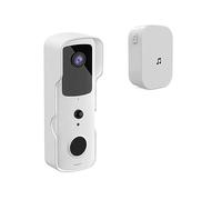 YFDGD Smart Video Campanello Wireless WiFi 1080P Videocitofono Audio Bidirezionale Protezione Contro Tutte Intemperie(White Kit3)