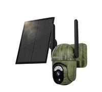 YFDGD Telecamera di sicurezza wireless solare 2K 4G Outdoor 4MP WiFi Rilevamento esseri umani/animali Cam impermeabile IP66 alimentata a batteria Immagini Nitide Facile Usare(4MP WIFI Add 128G)