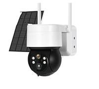 YFDGD Telecamera IP PTZ for visione notturna esterna WiFi 1080P solare con pannello Ricarica batteria Telecamere di videosorveglianza da 2 MP Immagini Nitide Facile Usare(1080P and 128GB Card)