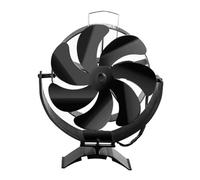 YFDGD Ventilatore Bruciatori Legna 7 Pale 5 Nero Ventilatore For Camino Bruciatore A Legna Multifunzione Ecologico Efficiente Distribuzione Del Calore Domestico For Stufa Silenzioso(7 Blades -Flat)