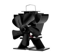 YFDGD Ventilatore Bruciatori Legna 7 Pale 5 Nero Ventilatore For Camino Bruciatore A Legna Multifunzione Ecologico Efficiente Distribuzione Del Calore Domestico For Stufa Silenzioso(5 Blades -Flat)