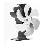 YFDGD Ventilatore Bruciatori Legna Ventilatore For Stufa A 6 Fornelli Alimentato A Calore Con Termometro For Legna For Il Risparmio Del Bruciatore Che Disperde Efficacemente(Silver)