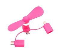 YFDGD Ventilatore Portatile 3 in 1 Mini ventola USB portatile Raffreddatore for telefono cellulare Ventola for telefono creativa Micro(Pink)