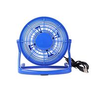 YFDGD Ventilatore Portatile Ventola Silenziosa USB Raffreddatore Da Scrivania For Notebook Portatile PC Desktop Ventola Di Raffreddamento Estiva 4 Pale Presa Mini Ventole USB Girevole(Blue)