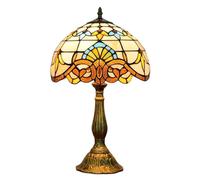 YFDGD Vetrata Tiffany Con Libellule Lampada Da Scrivania Vintage Camera Da Letto Ristorante Mediterraneo Illuminazione Decorativa For La Casa(L)