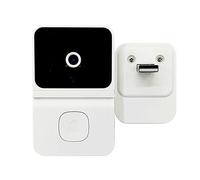 YFDGD Video Campanello Visual Voice Citofono In Tempo Reale Chime Night Vision Camera WiFi Smart Alarm For La Sicurezza Domestica Protezione Contro Tutte Intemperie(White)