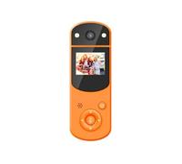 YFDGD Videocamera Portatile HD Camcoder Digitale Posteriore Registratore Di Unità Visione Notturna Mini Audio Cattura Facilmente Momenti Mozzafiato(Add 8gb card,Orange)