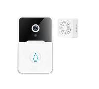 YFDGD Videocamera Wireless For Campanello WiFi Visual Smart Security Visione Notturna Audio A 2 Vie For Citofono Monitor Domestico Protezione Contro Tutte Intemperie(White No battery)