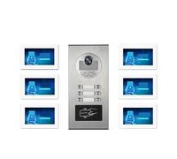 YFDGD Videocitofono Intelligente Con Di Sblocco A Doppia Porta For Multifamiliari Tuya Da 7 Pollici, 2/3/4/6/7/8/10/12 Unità, 1080P Protezione Contro Tutte Intemperie(6 Units W)