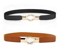 YFelomatric 2 pezzi cintura sottile elastica da donna skinny retrò elasticizzata, multicolore, Mäßig