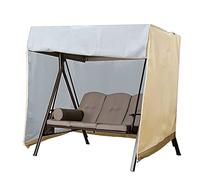 YFFS Copertura Per Altalena Sedia Dondolo Poltrona Mobili Da Giardino Impermeabile E Antipolvere Telo Di Coperture Cover Protezione Per Altalena Da Giardino (3 posti 220 * 125 * 170cm,Beige)