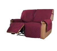 YFFS Copridivano Reclinabile Antiscivolo in 1-Pezzo per Divani Reclinabili Idrorepellente 2 Posti Protezione Trapuntata (Rosso)