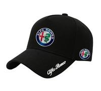 YFFTHREE Baseball cap per Alfa Romeo 4C Spider, Cappellino Uomo con Visiera Cotone Baseball cap Unisex Cappellino Regolabile Cappellino Donna con Visiera Berretto da Baseball,Black