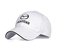 YFFTHREE Baseball cap per Mazda MX-5 2015-2023, Cappellino Uomo con Visiera Cotone Baseball cap Unisex Cappellino Regolabile Cappellino Donna con Visiera Berretto da Baseball,White