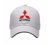 YFFTHREE Baseball cap per Mitsubishi Montero Sport 2019-2023, Cappellino Uomo con Visiera Cotone Baseball cap Unisex Cappellino Regolabile Cappellino Donna con Visiera Berretto da Baseball,White