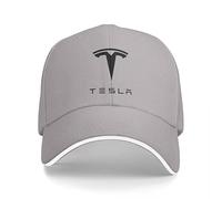 YFFTHREE Baseball cap per Tesla Model 3 2017-2020, Cappellino Uomo con Visiera Cotone Baseball cap Unisex Cappellino Regolabile Cappellino Donna con Visiera Berretto da Baseball,Grey