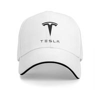 YFFTHREE Baseball cap per Tesla Model 3 2017-2020, Cappellino Uomo con Visiera Cotone Baseball cap Unisex Cappellino Regolabile Cappellino Donna con Visiera Berretto da Baseball,White