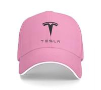 YFFTHREE Baseball cap per Tesla Model X 2015-2021, Cappellino Uomo con Visiera Cotone Baseball cap Unisex Cappellino Regolabile Cappellino Donna con Visiera Berretto da Baseball,Pink