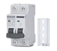 YFHGULBTK Interruttore Automatico CA da 32 A, 120 V/240 V, 2 Poli, Montaggio su Guida DIN, Interruttore magnetotermico, di disconnessione Solare MCB C32(32 Amp)