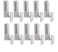 YFJBDKS Staffe per ringhiera in vetro per montaggio laterale per scale super resistenti, staffa per vetro per scale, clip di fissaggio per supporto per terrazza da giardino,Bianca,10Pack 160mm