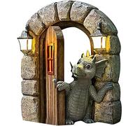 YFJSML Figure Drago Giardino, Decorazione Giardino per Esterni, Bella Scultura Drago, Sculpture Resin Dragon, Decorazione Giardino per Innen und außen (C)