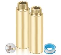 YFLeomry 2 prolunghe per rubinetto in ottone, 1/2 pollici x 80 mm, prolunga in ottone, raccordo di prolunga per acqua potabile e riscaldamento