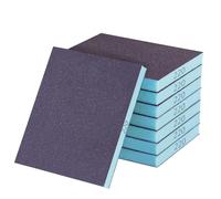 YFLeomry 8 pezzi di spugna abrasiva a grana 220, spugne abrasive, lavabili e riutilizzabili, spugne abrasive flessibili, per legno, metallo, parete, vernice, vernice auto