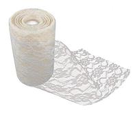 YFMD, rotolo di pizzo da 15 cm x 22 m, per decorazioni di matrimonio o per la casa, ideale per centritavola e fiocchi per sedie, color avorio