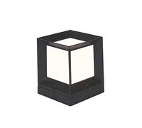 YFMYY Colonna moderna Prato paesaggio luce IP65 impermeabile pilastro quadrato della lampada tradizionale alluminio nero acrilico Bollard E27 post esterna della luce della lanterna Stagno Porta Pilast