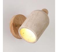 YFMYY Modern Yellow Travertine Wall Sconce, 3.9" Wabi Sabi Marble Wall Sconce With Adjustable Natural Stone Lampshade & Wood Base, Art Deco Wall Light For Living Room Bedroom Bedside(Wood color)