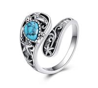 YFN Anello a forma di ape girasole in argento Sterling a nido d'ape, regolabile, idea regalo per donne, 8, Argento sterling, Zirconia cubica