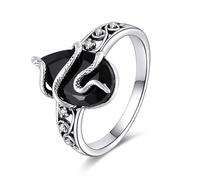 YFN Anello in argento Sterling con cristalli per donne e ragazze, Argento sterling, Zirconia cubica