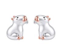 YFN Capybara - Orecchini a perno in argento Sterling a forma di capibara, idea regalo per donne