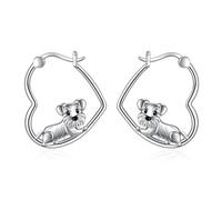 YFN Cat Gifts - Orecchini a forma di gatto animale, per donne e ragazze, Normal, Argento sterling, Non pietra preziosa