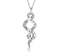 YFN Collana a serpente in argento Sterling con ciondolo a forma di serpente gotico, regalo gotico per uomo e donna