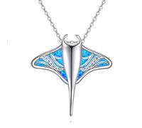 YFN Collana con animali marini in argento sterling 925, con ciondolo oceano, da spiaggia, per donne, ragazze, regali subacquei per figlia, Normal, Argento sterling, Nessuna pietra preziosa