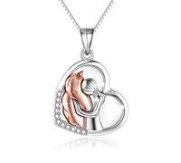 YFN Collana con Ciondolo a Forma di Cavallo con Gioielli in Conchiglia Argento Sterling per Ragazze che Abbracciano il Regalo del Cavallo per le Ragazze